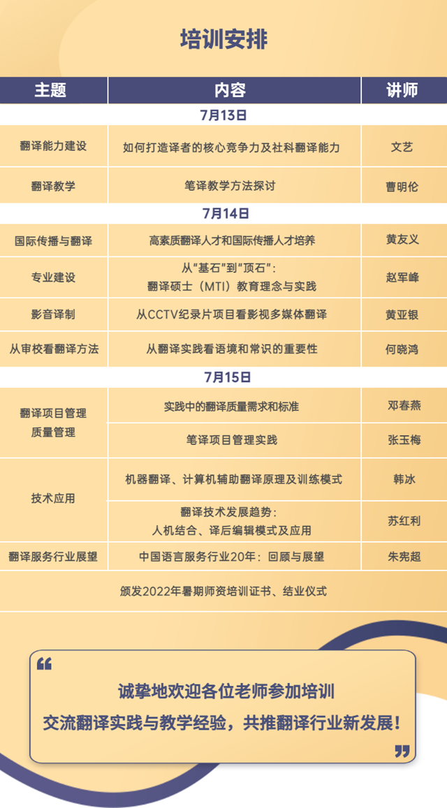 【開啟報(bào)名】2022年高校雙師型師資-翻譯實(shí)踐與教學(xué)培訓(xùn)
